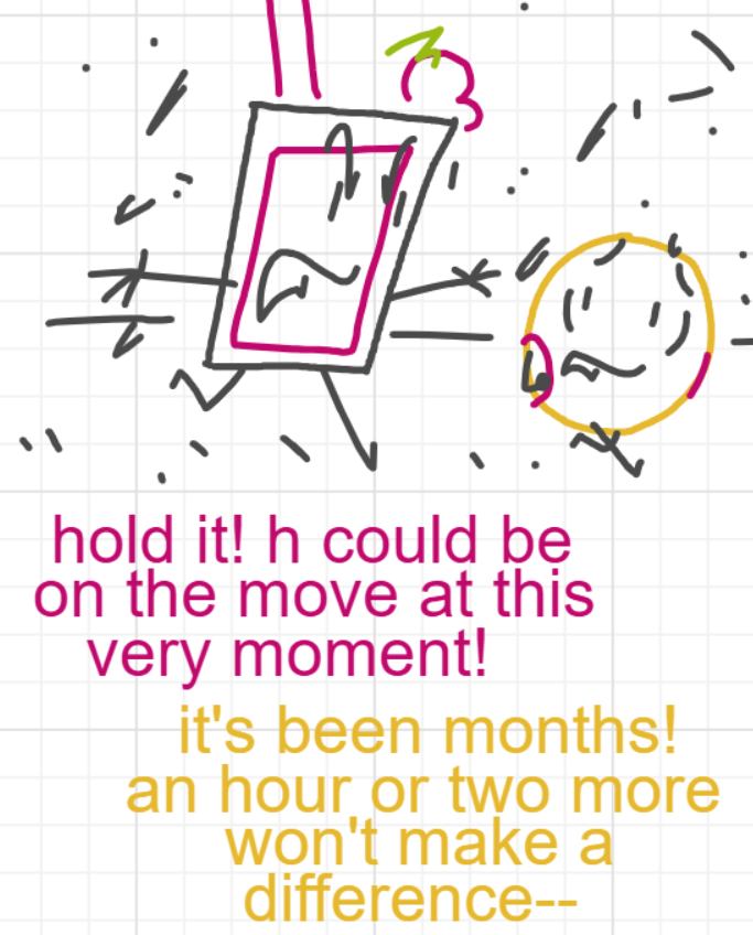 A panel from I've Been Everywhere, Man, episode nine of the Board Boards object show by Furretwalk/WalkingFurret.